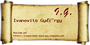 Ivanovits György névjegykártya